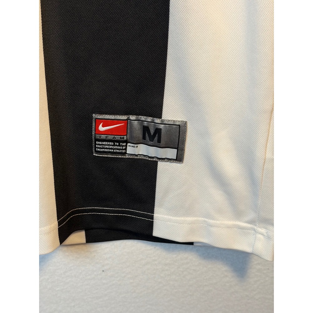 VTG 90's Nike Soccer Jersey Mens M White Collar Block Core V-Neck Athletic - Picture 5 of 6
